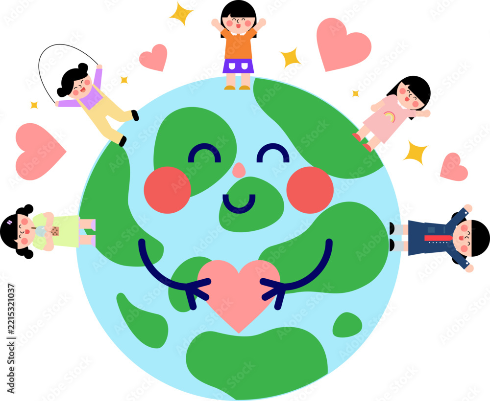 Fototapeta premium World Kindness Day Cute Vector Illustration