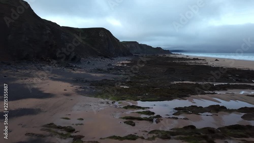 October morning light at Sandymouth Bay Cornwall