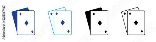 Playing Cards Icon Vector Set Illustration