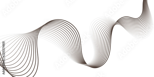 Elegant flowing abstract line art with gradient shades on white background.