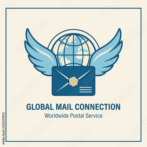 World Post Day Global Mail Vector Illustration