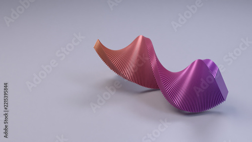 Coral Purple helical plate wave with copy space