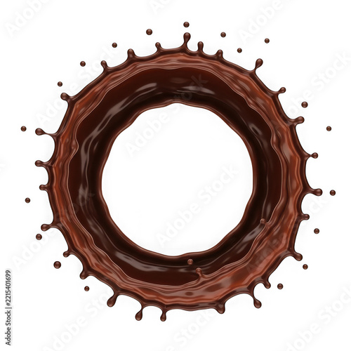 Abstract brown circular virus illustration