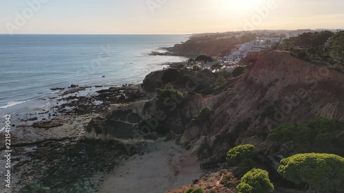 The Algarve Portugal Falesia beach beautiful sandy praia near Vilamoura and Albufeira 