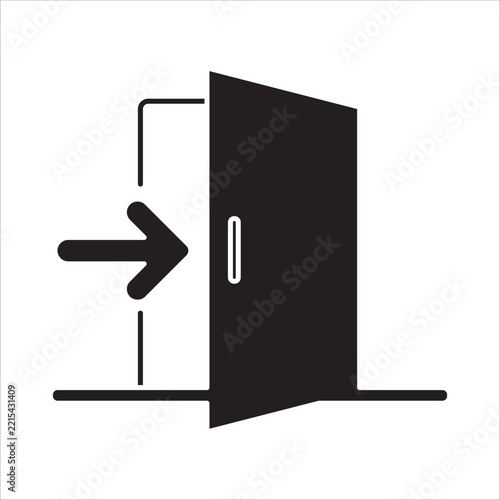 enter icon. simple flat solid vector