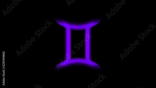 Moving Zodiac Symbol Transition Effect in Typography