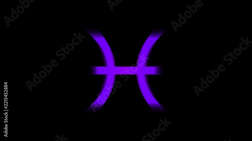 Moving Zodiac Symbol Transition Effect in Typography