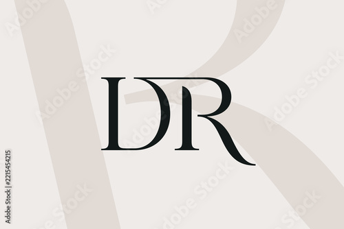 DR or RD letter logo icon design. Classic style luxury initials monogram.