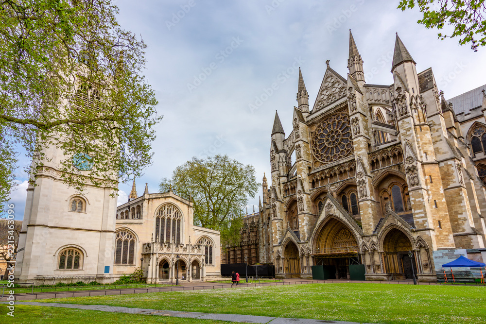 Obraz premium Westminster Abbey and St. Margaret's church in London, UK