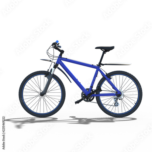自転車 マウンテンバイクMTB CGレンダリング画像 半透明影付き 透過png	