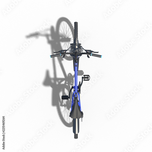 自転車 マウンテンバイクMTB CGレンダリング画像 半透明影付き 透過png	