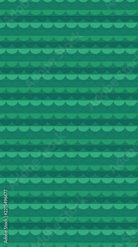 Soft teal emerald fish scale pattern background seamless loop