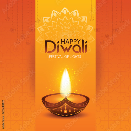 Diwali Festival Greeting Card Template