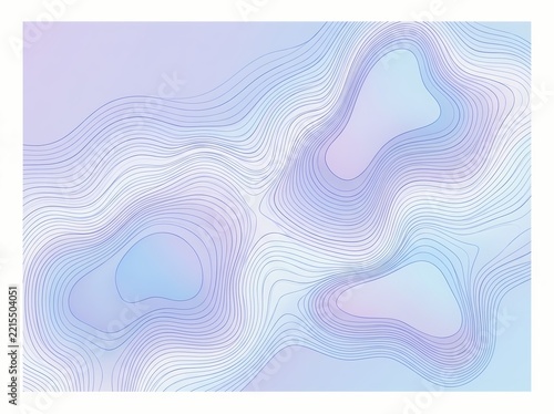 Abstract background featuring soft pastel blue and purple gradient layers with delicate flowing topographic contour lines creating a modern fluid liquid effect.