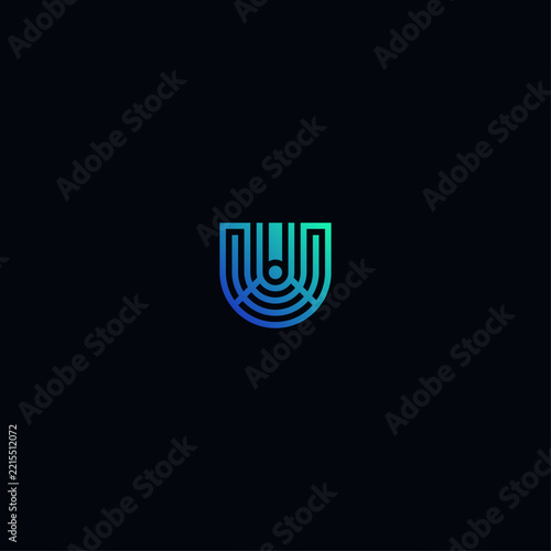 The letter U with a WiFi symbol logo.