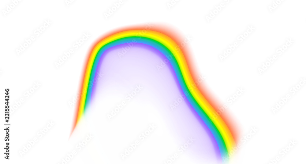 Fototapeta premium Bright rainbow arc overlay transparent background png 