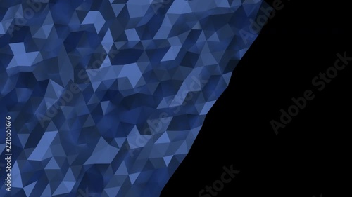 Dynamic Blue Low Poly Pattern Digital Animation Modern Minimal