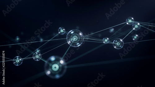 Abstract molecular network with glowing connection nodes molecular connection abstract technology structure molecule communication futuristic information chemistry background innovation