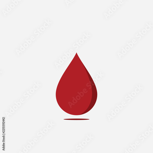 Red Blood Drop Icon Set Vector Illustration for Medical and Healthcare Design