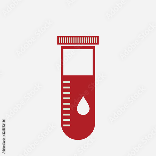 Blood Test Tube Vector Illustration for Medical Laboratory Analysis and Healthcare Concept