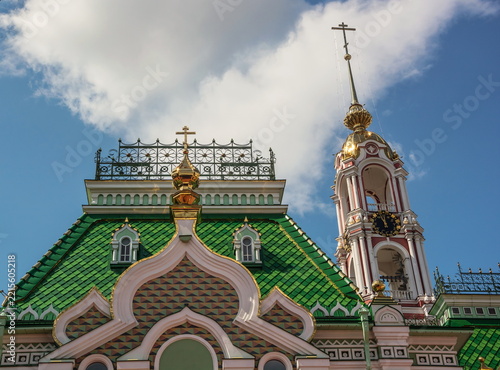 The roof of the building is in an ornate Russian style.