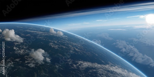 View of Planet Earth from Space Orbit