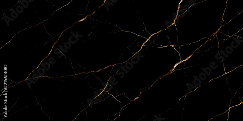 A striking black marble surface veined with intricate gold lines, offering a luxurious and elegant texture, perfect for high-end design applications.