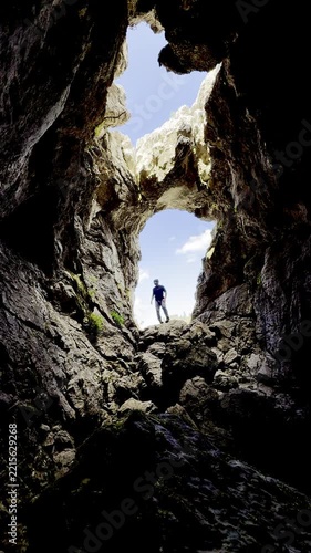 Hiking and discovering secret underground cave formations and natural rock bridges in the Taurus mountains