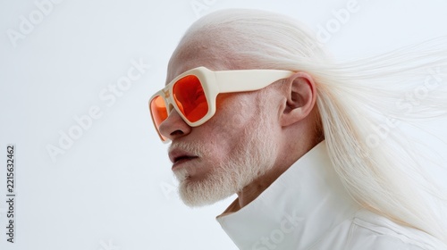 Model shows fashion in studio
