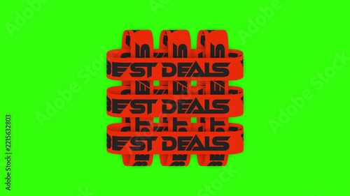 3D Best Deals Typography Animation for Retail Sale Promotion