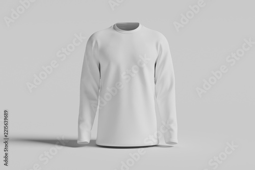 High Quality 3D Longsleeve Shirt for Mockup With White Background