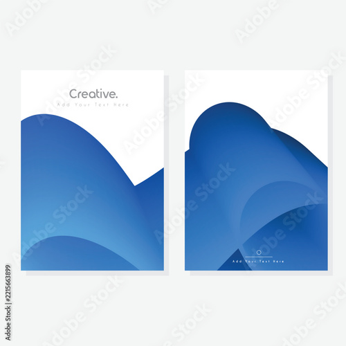 Abstract Line Wave Background With Dynamic Blue Flowing Curves, Modern Creative Minimalist Design Template, Elegant Technology Business Presentation And Corporate Graphic