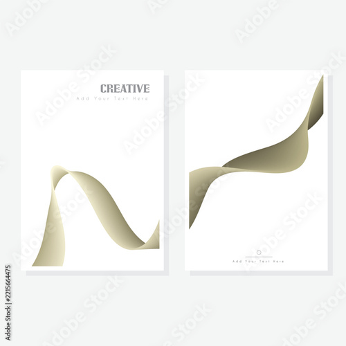Abstract Line Wave Background With Dynamic Blue Flowing Curves, Modern Creative Minimalist Design Template, Elegant Technology Business Presentation And Corporate Graphic