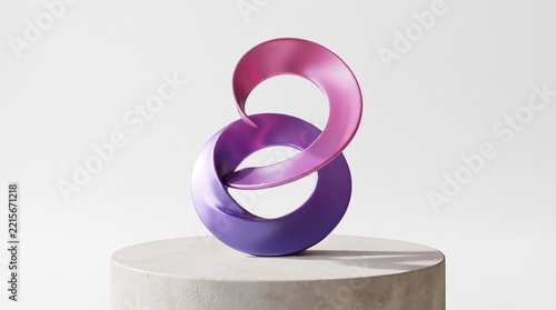 pink ribbon on white background