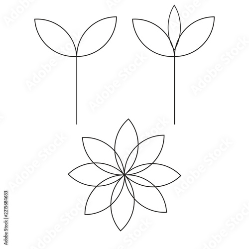 Vector illustration of a flower
