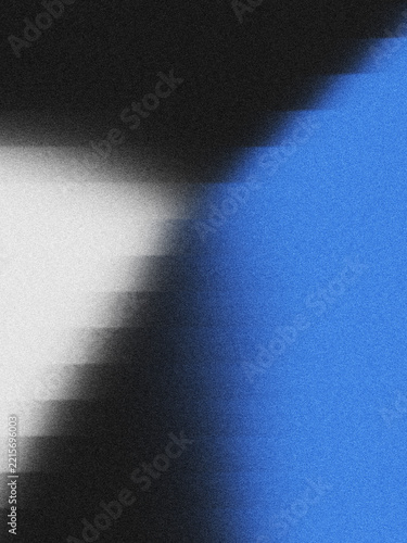 Abstract grainy blue black and white background with horizontal stripes
