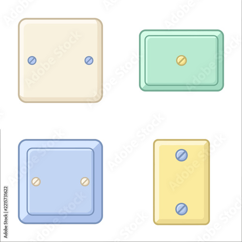 Electrical Wall Plate Icon Set