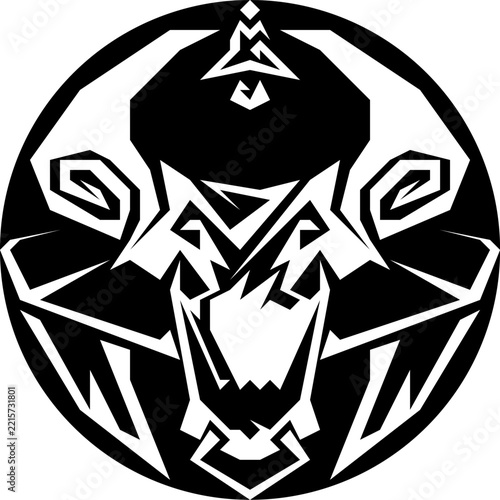 Zodiac bull tribal style