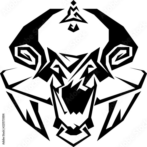 Zodiac bull tribal style