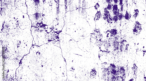 Cracked purple texture with mottled stains on transparent background abstract aged blemished