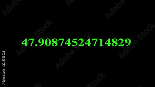 Digital countdown timer with green glowing numbers on black background, for tech presentations