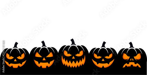 Vector Halloween pumpkin on transparant background
