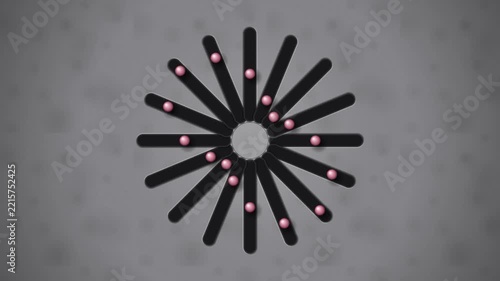 Abstract circular motion with glowing red lights on a textured background
