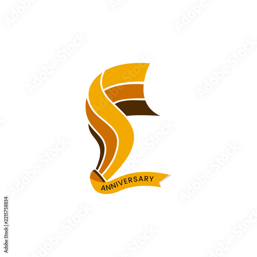 Abstract logo vector illustration, flat anniversary logo icon, free logo