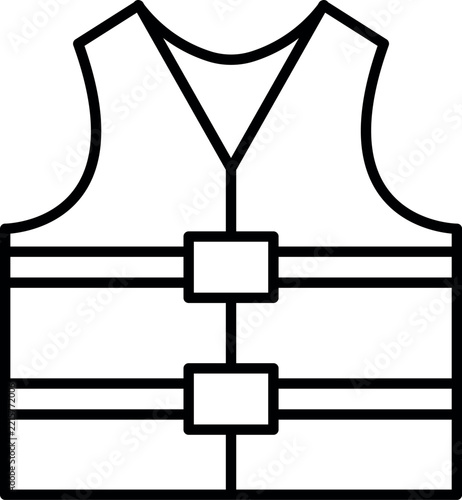 Life jacket line icon. Safety signs and symbols.
