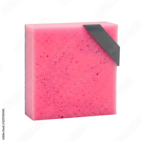 Pink glittery gift box with black ribbon bow