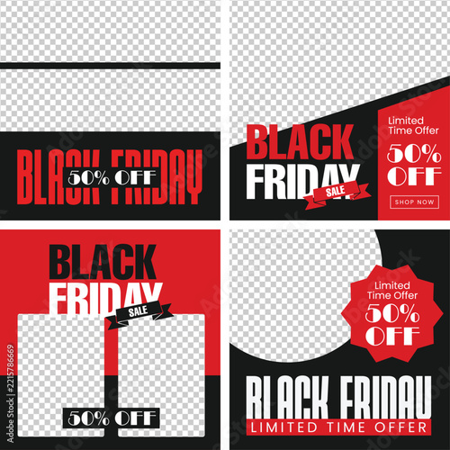 Black Friday Sale Social Media Banner Template with Discount Offer