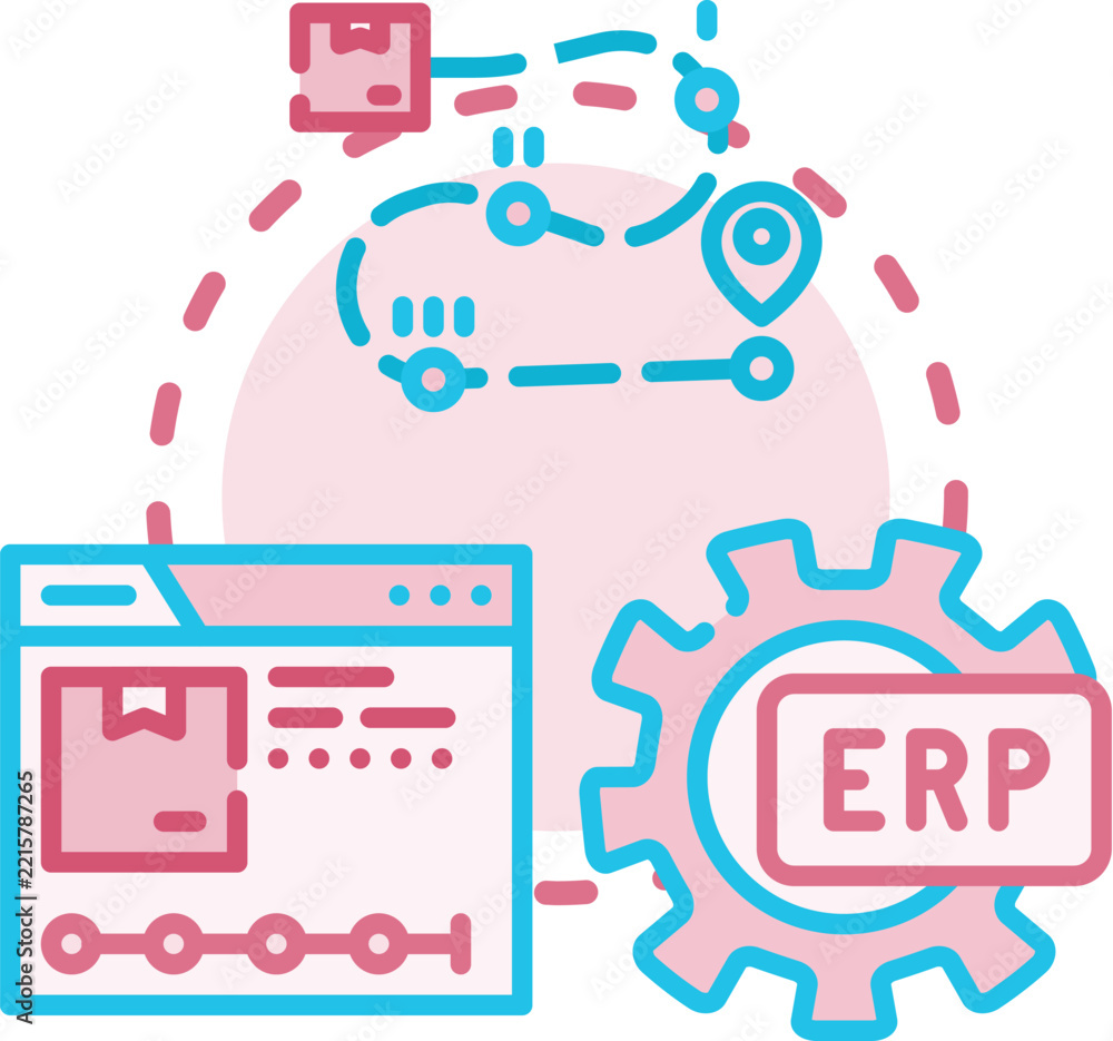 Fototapeta premium Work order tracking system automating business processes, illustrating task management, scheduling, data analytics, and project completion for improved operational efficiency