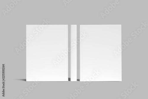 Realistic book cover blank mockup template