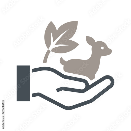 Nature Conservation Hand Icon